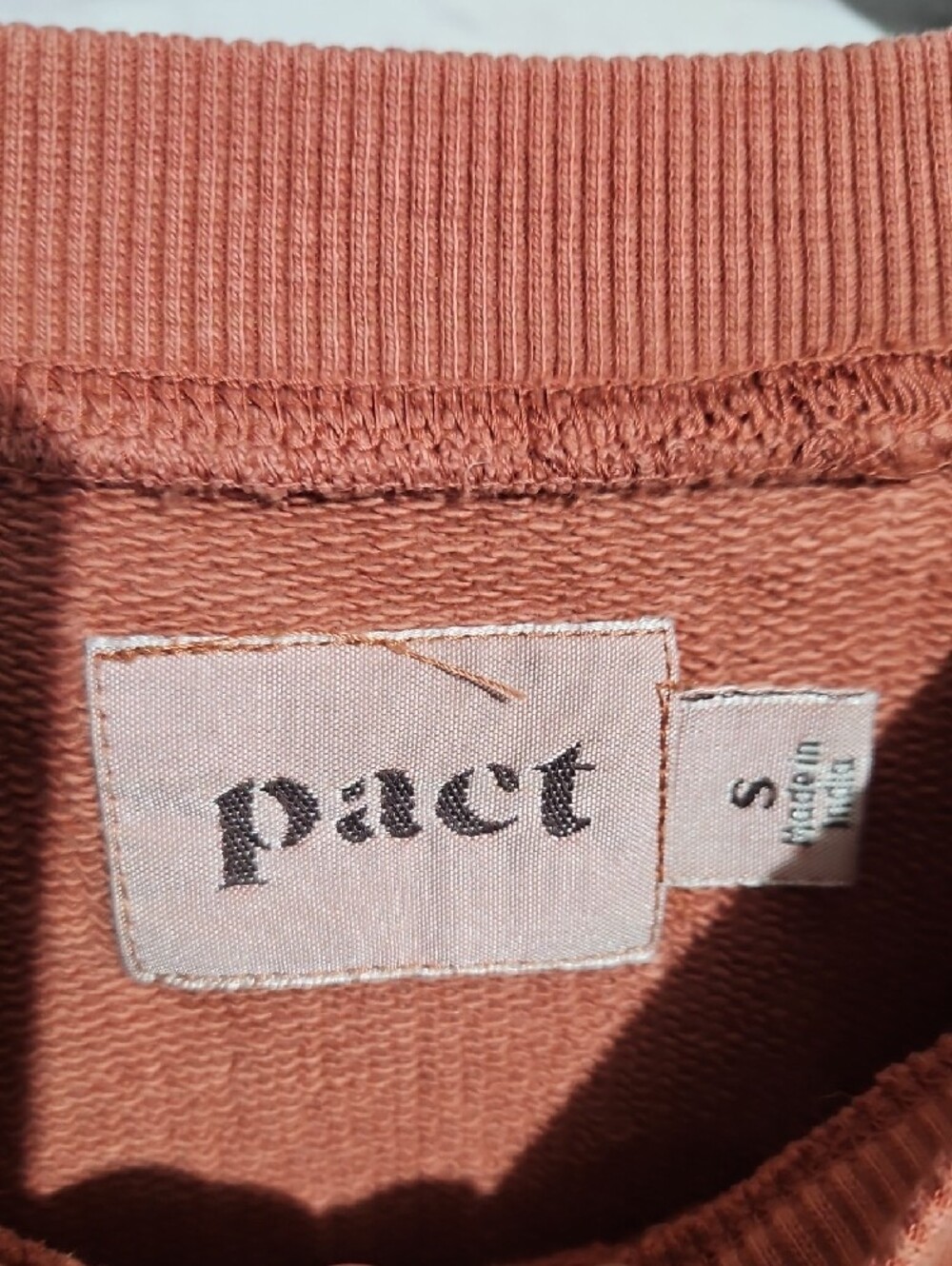 Pact Women's Crewneck Sweatshirt in Rusty Orange - Picture 2 of 6
